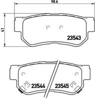 [p30014] brembo колодки тормозныезадние комплект на ось