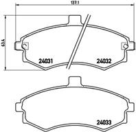 [p30020] brembo колодки тормозныепередние комплект на ось