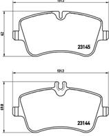 BREMBO P 50 045 Колодки Mercedes W203 WVA23144 Lucas