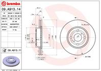 09.A913.14_диск тормозной передний! Toyota Yaris 1.0/1.3 06&gt