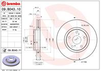 [09b04310] brembo диск тормозной передний