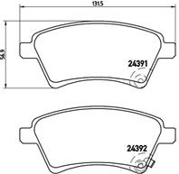 BREMBO P 23 105 Колодки тормозные SUZUKI SX4 06- (Венгерская сборка) передние