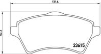 [P44011] Brembo Колодки тормозныепередние комплект на ось