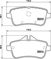 BREMBO P 50 099 Колодки тормозные MERCEDES ML W166 250-500 11- задние