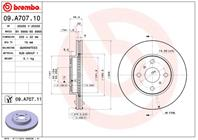 09.a707.11_диск тормозной передний! с покрытием toyota yaris/prius 1.0/1.3 06&gt