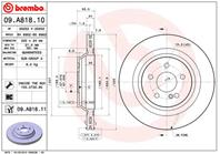 09.A818.11_диск тормозной задний! MB W221/R230 5.5 M273 05&gt