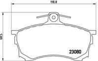 Колодки тормозные дисковые передние P54021 от производителя BREMBO