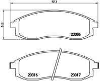 P54037_=GDB3327=598 12=D6110M-01 !колодки дисковые п. Mitsubishi L200 2.5TD 4WD