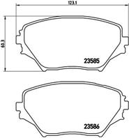 BREMBO P 83 055 Колодки тормозные TOYOTA RAV4 II 00-06 передние