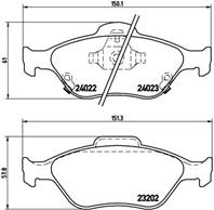 BREMBO P 83 085 Колодки тормозные TOYOTA YARIS 1.0-1.4 06- передние