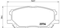 BREMBO P 83 067 Колодки тормозные LEXUS RX300/RX330/RX350 03&gt08/RX400H 05&gt09 передние