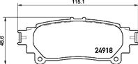 BREMBO P 83 152 Колодки тормозные LEXUS RX 350/450h 09- задние