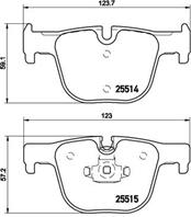 Колодки тормозные дисковые задние P06072 от фирмы BREMBO