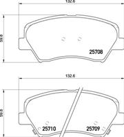 Колодки тормозные дисковые передние антискрип P30073 от производителя BREMBO