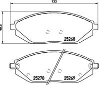 Колодки тормозные дисковые передние P10054 от фирмы BREMBO