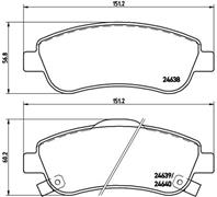 Колодки тормозные дисковые передние P28045 от производителя BREMBO