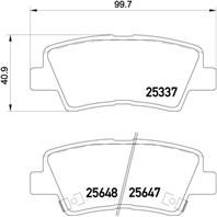 Колодки тормозные дисковые задние P30054 от компании BREMBO