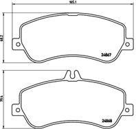 BREMBO P 50 086 Колодки тормозные MERCEDES GLK X204 2.2-3.5 передние