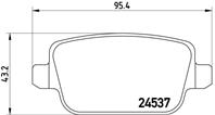 BREMBO P 44 016 Колодки тормозные FORD GALAXY/MONDEO/S-MAX/VOLVO S80/XC70/FREELANDER 06- задние