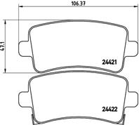 Колодки тормозные дисковые задние P59060 от фирмы BREMBO