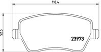 BREMBO P 68 033 Колодки тормозные NISSAN MICRA 03&gt/RENAULT CLIO 05&gtпередние