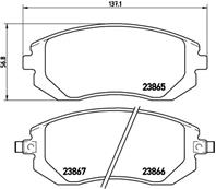 BREMBO P 78 013 Колодки тормозные SUBARU FORESTER 01-/IMPREZA 01-/LEGACY 98- передние