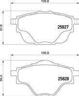 P61124_колодки дисковые з.! Citroen C4 Picasso  Peugeot 308 1.6/2.0i/HDi 13&gt