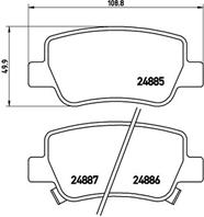 Колодки тормозные дисковые задние P83112 от фирмы BREMBO