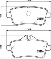 Колодки тормозные дисковые задние P50101 от производителя BREMBO