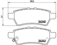 BREMBO P 56 060 Колодки тормозные NISSAN PATHFINDER 05-/NAVARA 05- задние