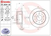 08.8094.60_диск тормозной задний! Peugeot Boxer 