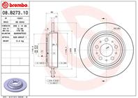 08.B273.10_диск тормозной задний! Volvo V70/XC70 2.0-2.5/2.5D 96&gt