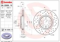 09.9369.1X_диск тормозной передний! перфорированный Xtra Opel Astra  Saab 9-5 2