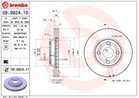 09.9824.10_диск тормозной передний! Toyota Coroll