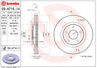 09.A716.14_диск тормозной передний! Nissan Qashqa