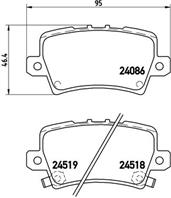 BREMBO P 28 038 Колодки тормозные HONDA CIVIC VIII Hatchback 06- задние