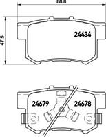 Колодки тормозные дисковые задние P28061 от компании BREMBO