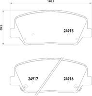 Колодки тормозные дисковые передние P30065 от фирмы BREMBO