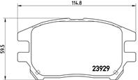 [p56050] brembo колодки тормозныепередние комплект на ось