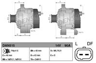 DAN515_генератор! 90A Citroen C3/C4  Peugeot 307