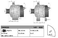 Генератор alfa romeo 145 1.9jtd 99-01  146 1.9jtd 99-01  147 1.9jtd 01-  156 1.