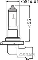 А/лампы Osram г/с HALOGEN 12V H10 PY20d 42W (Германия)