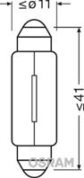 12v (10w) лампа двухцокольная  41 мм. комплект 2 шт. в блистере