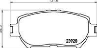 23928/17.0mm/Колодки тормозные дисковые MITSUBISHI