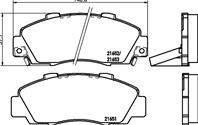 Кол. торм. диск. компл.пер.honda prelude e