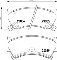 23005/15.5mm/торм.колодки nissan almera 95-&gt пер.