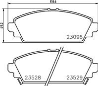 Колодки тормозные передние honda accord (cg ck) 1