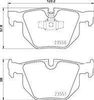 23550/17.3mm/торм.колодки зад. bmw e90+e91+e92 05-