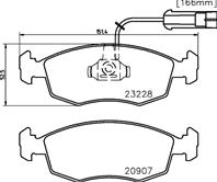 23227/18.0mm/торм.колодки fiat palio 96- f