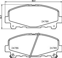 Колодки тормозные honda accord ix 2.0/2.4 08-